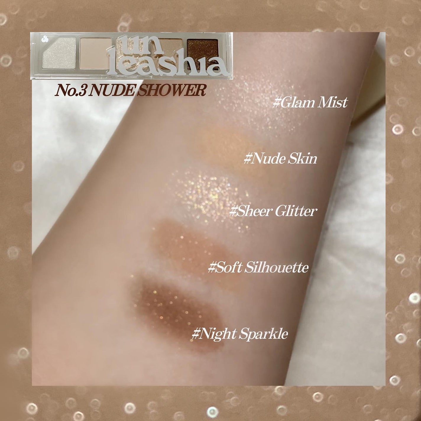 ムードシャワーアイパレット/unleashia/アイシャドウパレットを使ったクチコミ(5枚目)