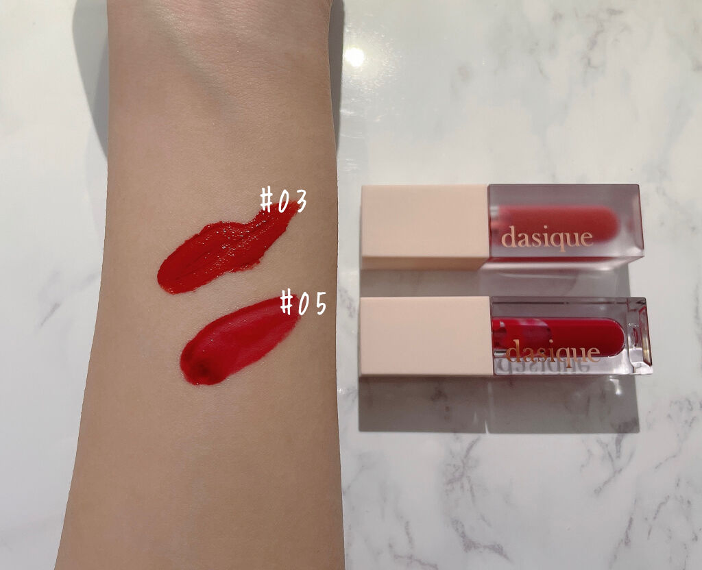 ウォーターグロスティント/dasique/リップティントを使ったクチコミ（3枚目）