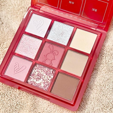 干支シリーズ卯年9色アイシャドウパレット/COLORKEY/アイシャドウパレットを使ったクチコミ(3枚目)