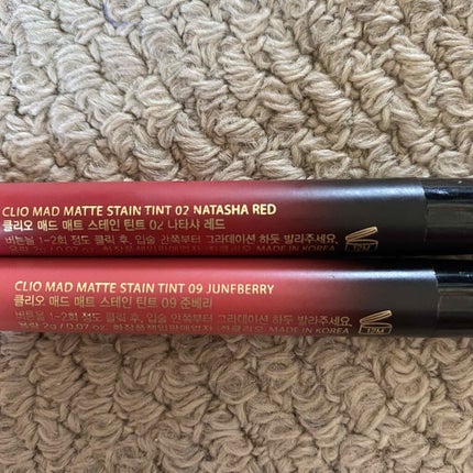 マッド マット ステイン ティント 02 ナターシャ レッド/CLIO/口紅の画像