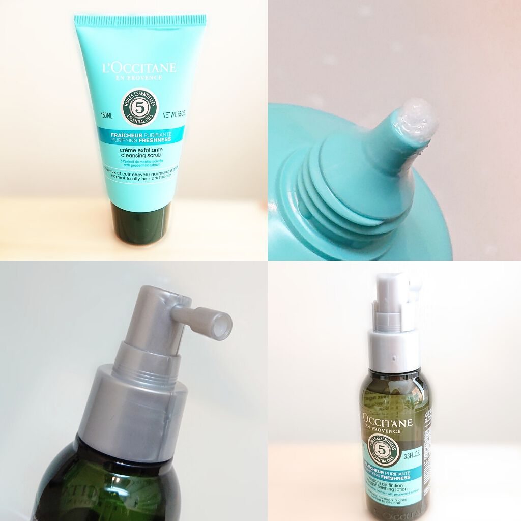 ファイブハーブス ピュアフレッシュネス シャイニングビネガー/L'OCCITANE/頭皮ローションを使ったクチコミ（2枚目）