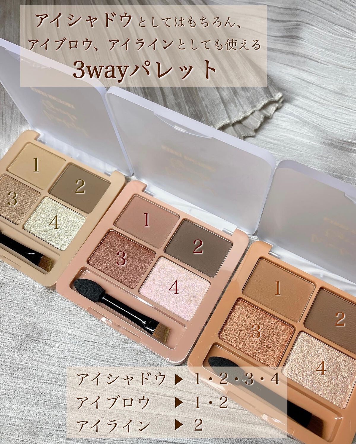 わんだふるアイカラー/KIREI FACTORY/アイシャドウパレットを使ったクチコミ(3枚目)