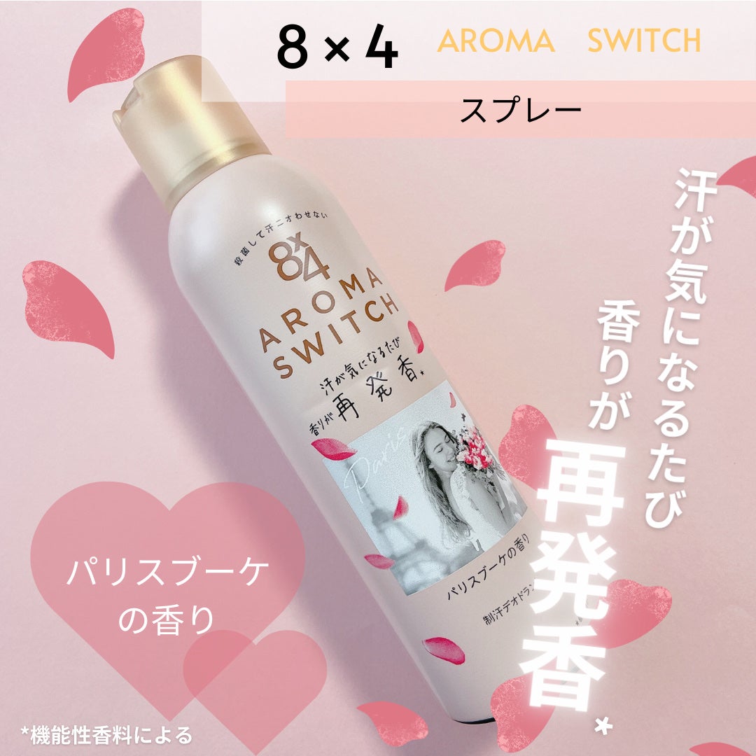 8x4 アロマスイッチ スプレー パリスブーケの香り/8x4/デオドラント・制汗剤を使ったクチコミ(1枚目)