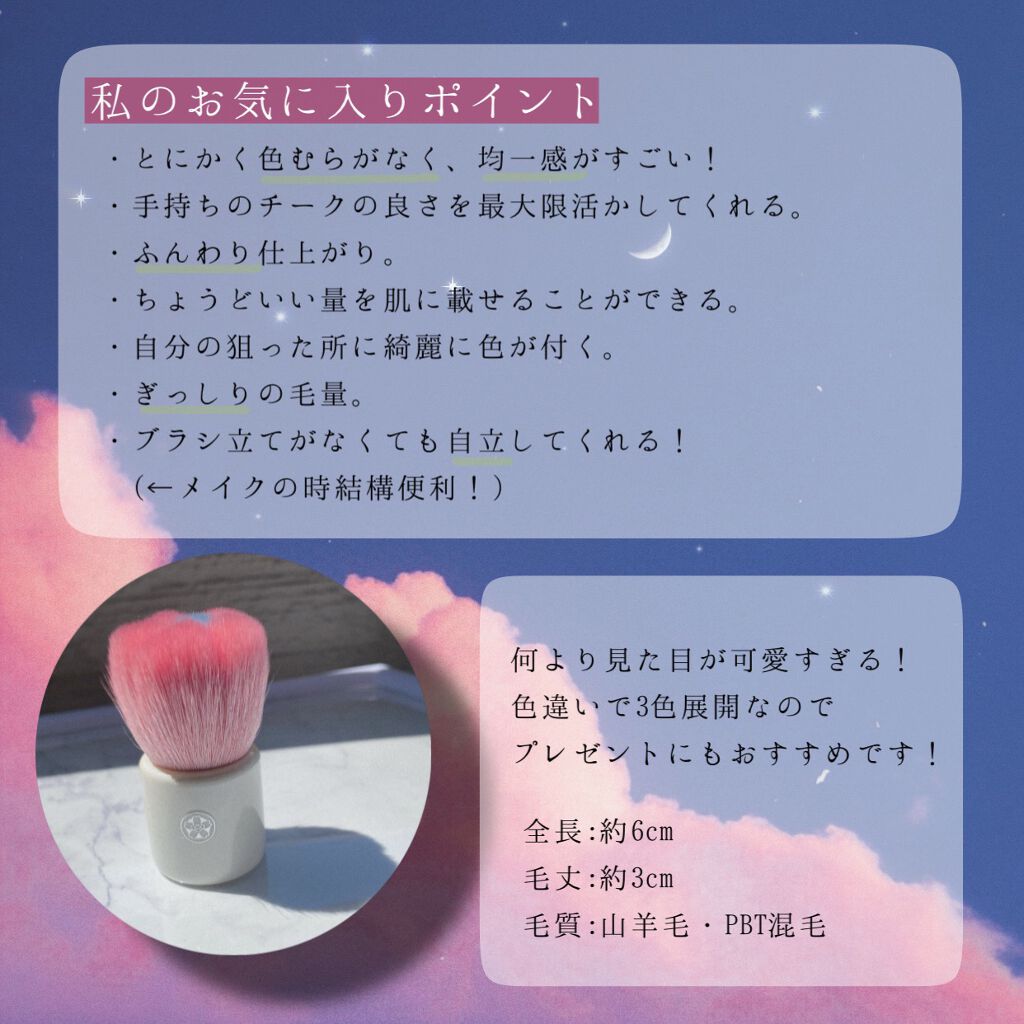 Emily@フォロバします on LIPS 「ころんと可愛い!プレゼントにも!花筆チーク/🌸京都六角館さくら..」(2枚目)