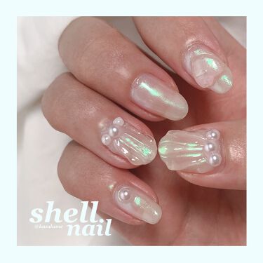 フェアリーダストパウダーオーロラピーコック キャンドゥを使った口コミ 動画解説 貝殻ネイル セリアのジェルネイ By つな 混合肌 代前半 Lips