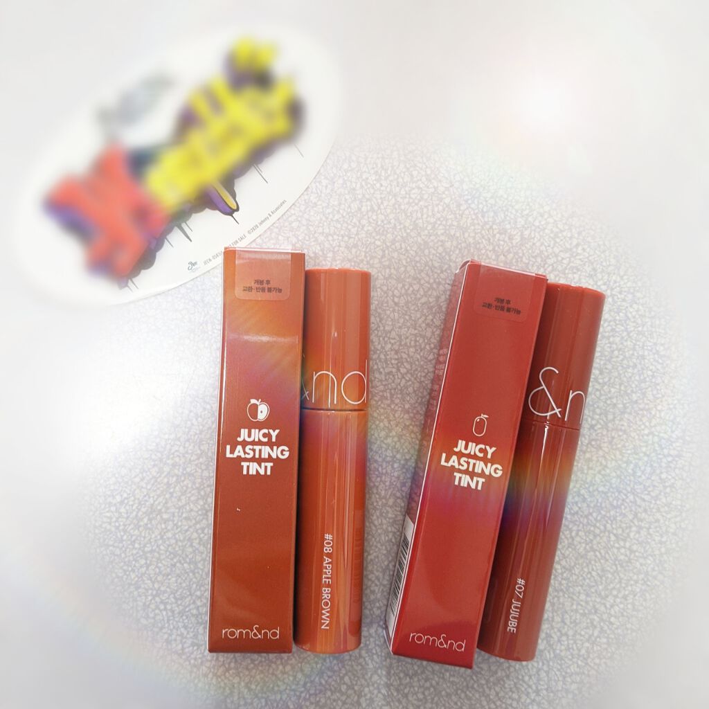ジューシーラスティングティント/rom&nd/リップティントを使ったクチコミ(1枚目)