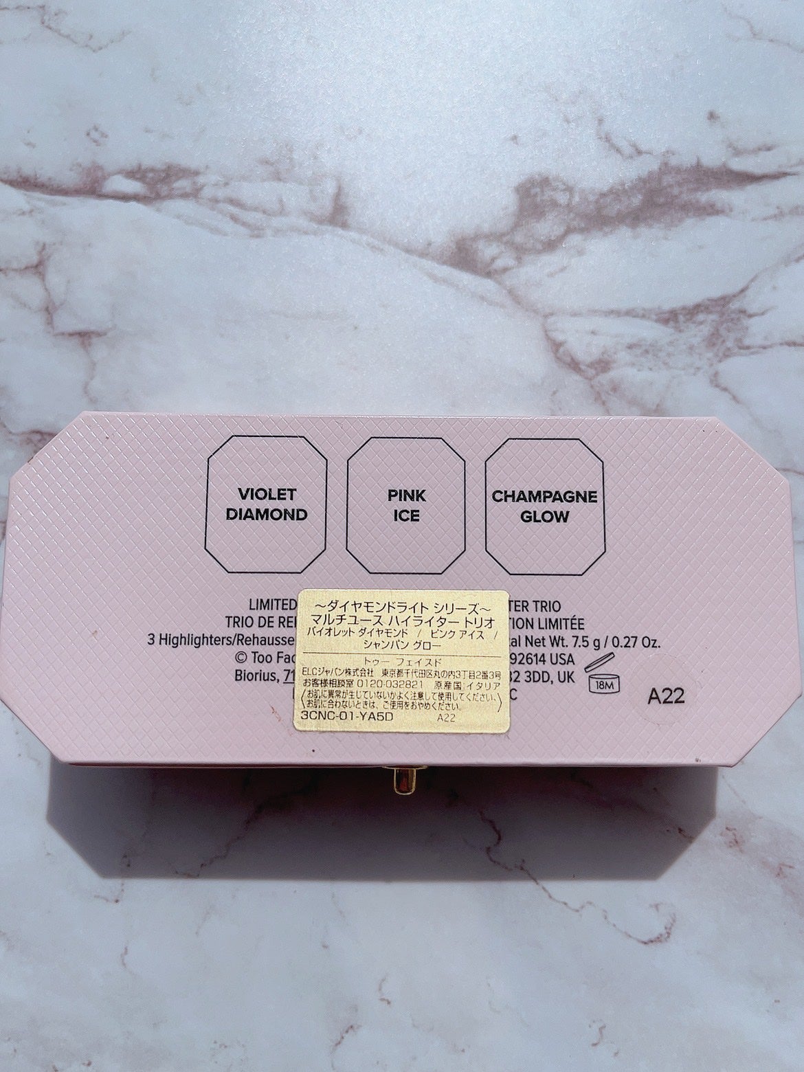 ~ダイヤモンドライト シリーズ~ マルチユース ハイライター トリオ/Too Faced/パウダーハイライトを使ったクチコミ(3枚目)