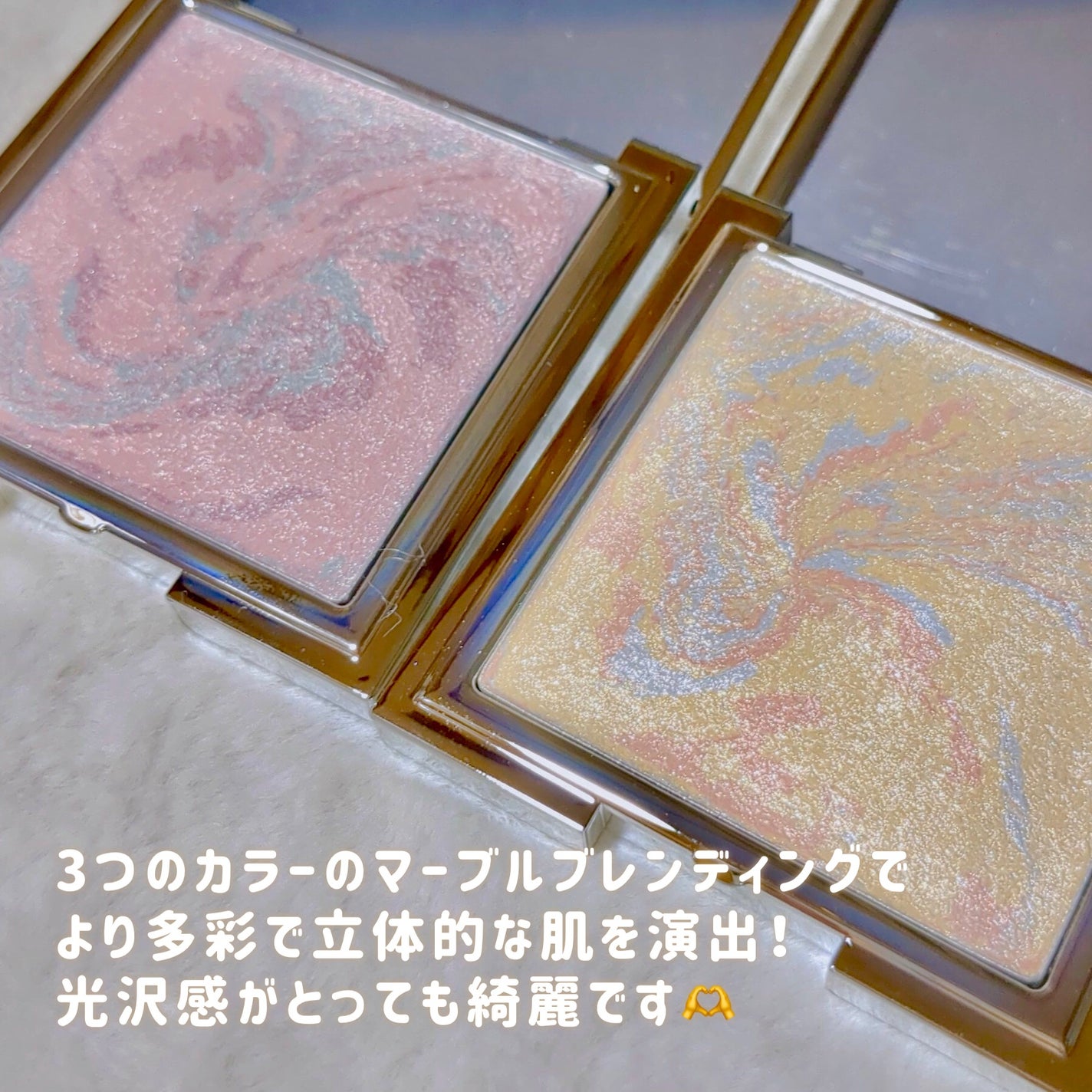 スキンルミナスハイライター/DEAR DAHLIA/パウダーハイライトを使ったクチコミ(3枚目)