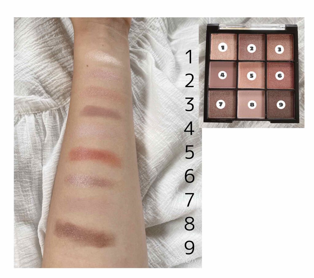 UR GLAM BLOOMING EYE COLOR PALETTE/U R GLAM/アイシャドウパレットを使ったクチコミ(4枚目)