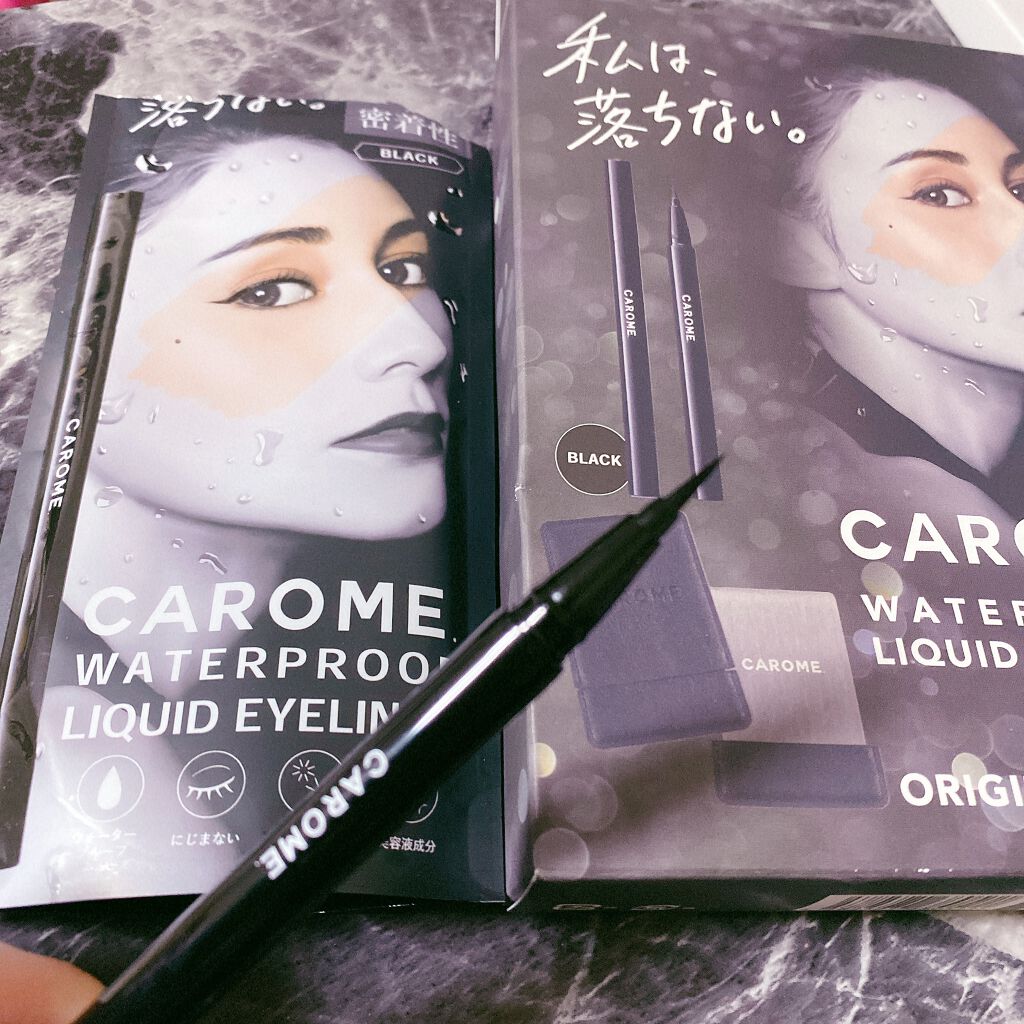ウォータープルーフ リキッドアイライナー/CAROME./リキッドアイライナーを使ったクチコミ(1枚目)