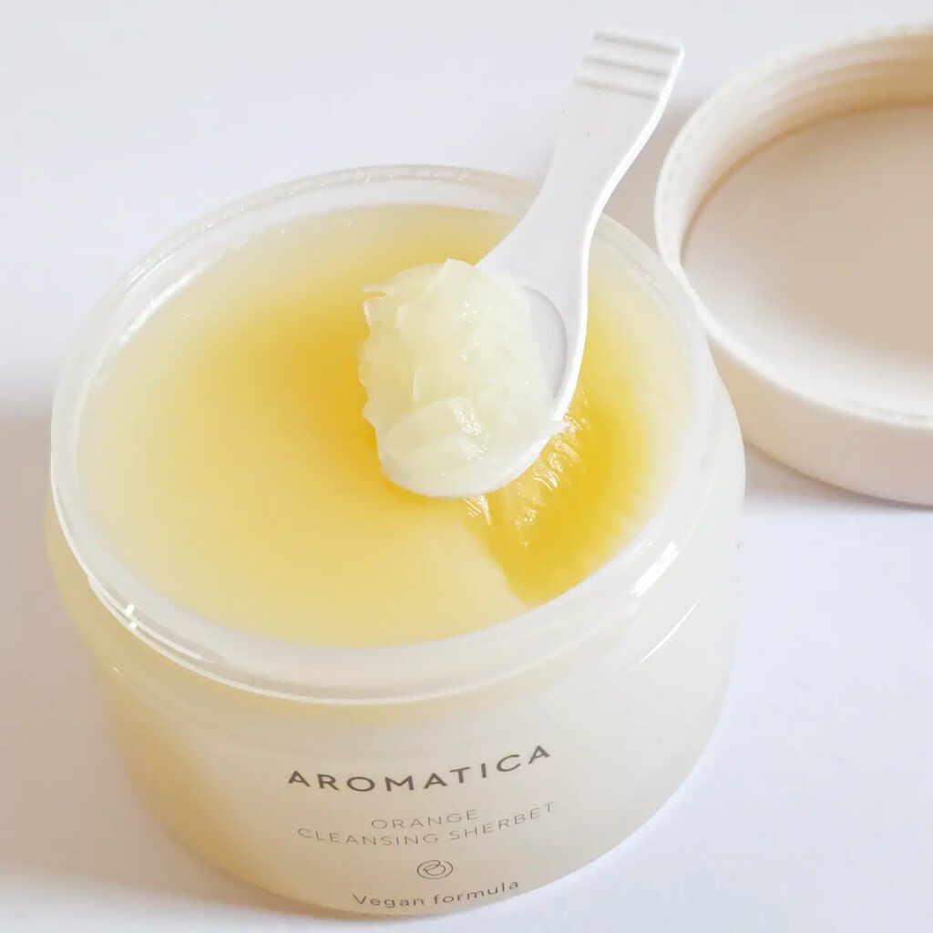 オレンジクレンジングシャーベット/AROMATICA/クレンジングバームを使ったクチコミ（1枚目）