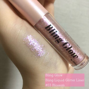 BLING GLOW ブリンリキッドグリッターライナーのクチコミ「Bling Glow
Bling Liquid  Glitter Liner
#01 Froz.....」（2枚目）