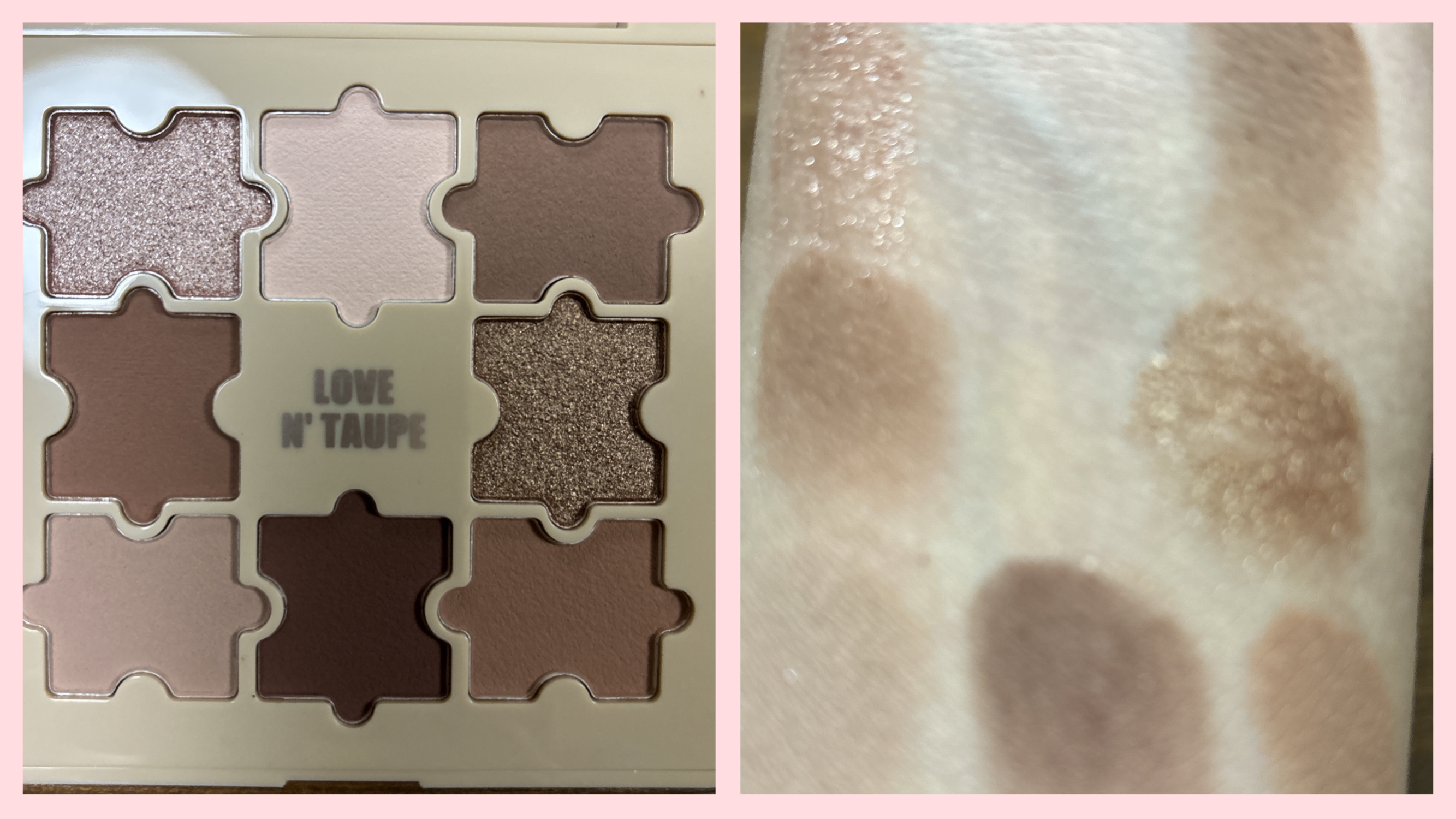 ザジー ジグソーアイシャドウパレット ラブ アンド トープ(Love N' Taupe)/SHEGLAM/アイシャドウパレットを使ったクチコミ（3枚目）