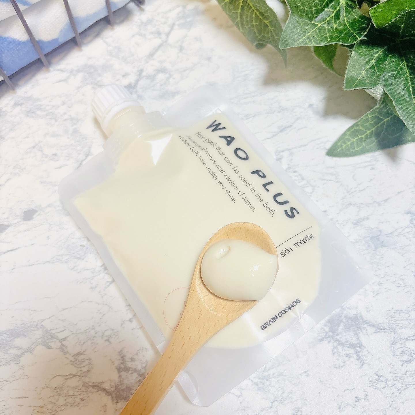 skinmarche WAOPLUS プラントベースミルクブースターマスク/ブレーンコスモス/洗い流すパック・マスクを使ったクチコミ（3枚目）