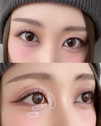 リキッド グリッター シャドウ/rom&nd/グリッターを使ったクチコミ(2枚目)