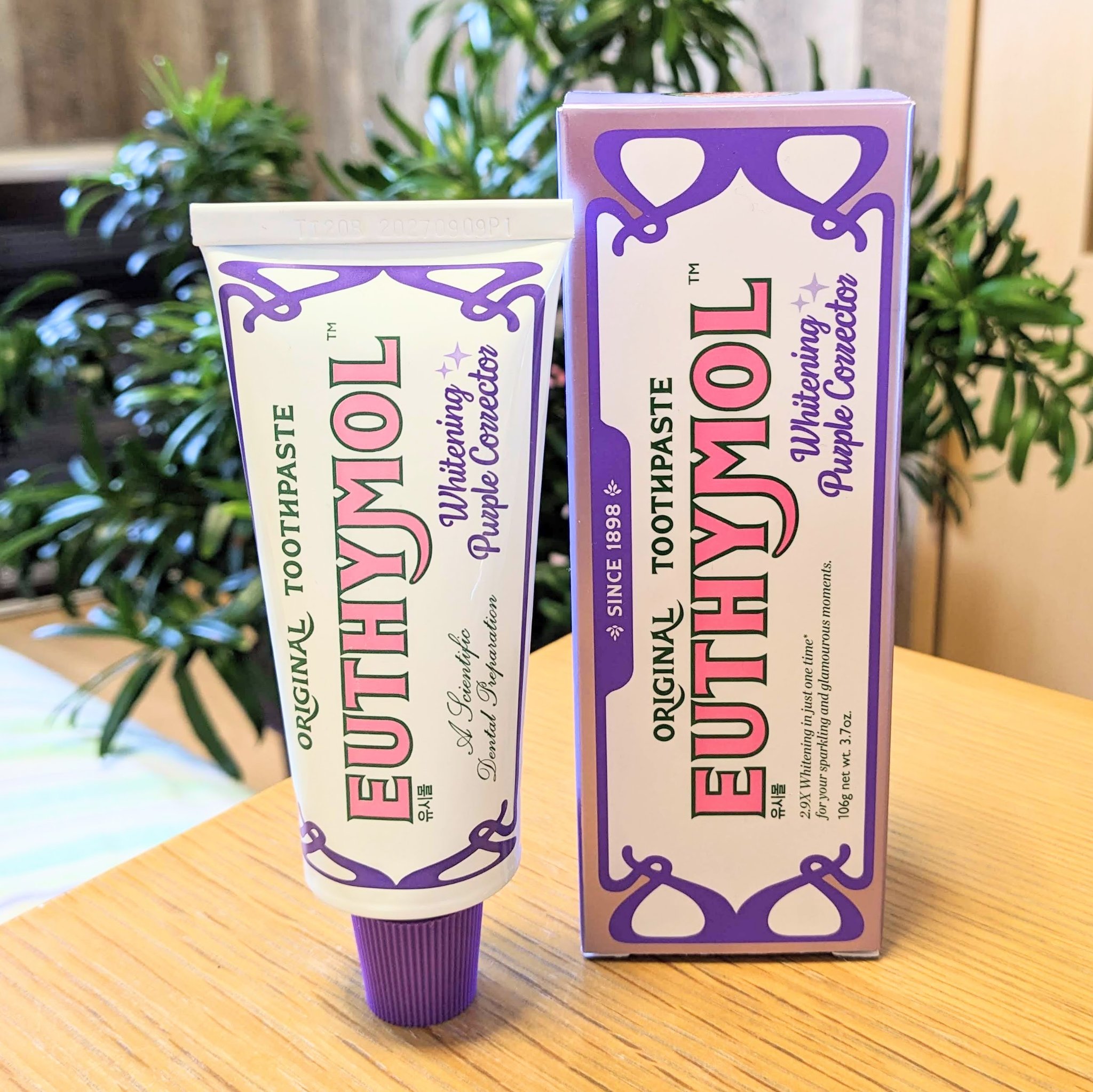 ホワイトパープル歯みがき ピーチフローラルミントの香り/EUTHYMOL/歯磨き粉を使ったクチコミ（2枚目）