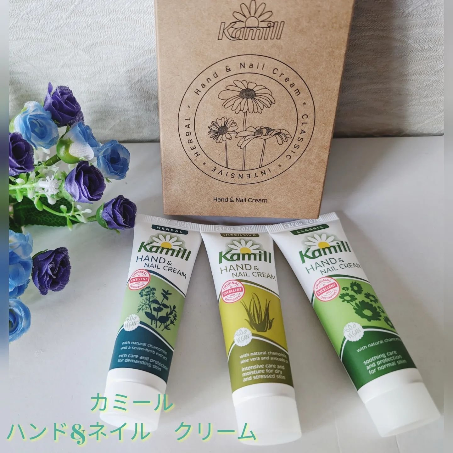 kamill (カミール)
【Hand&Nail Cream】
*:.｡..｡.:+･ﾟ ゜ﾟ･*:.｡..｡.:+･ﾟ ゜ﾟ･*:.｡..｡.:+･ﾟ 

『商品概要』 
🌹ハンド&ネイル クリーム ミニ🌹 
内容量　 :30ml /