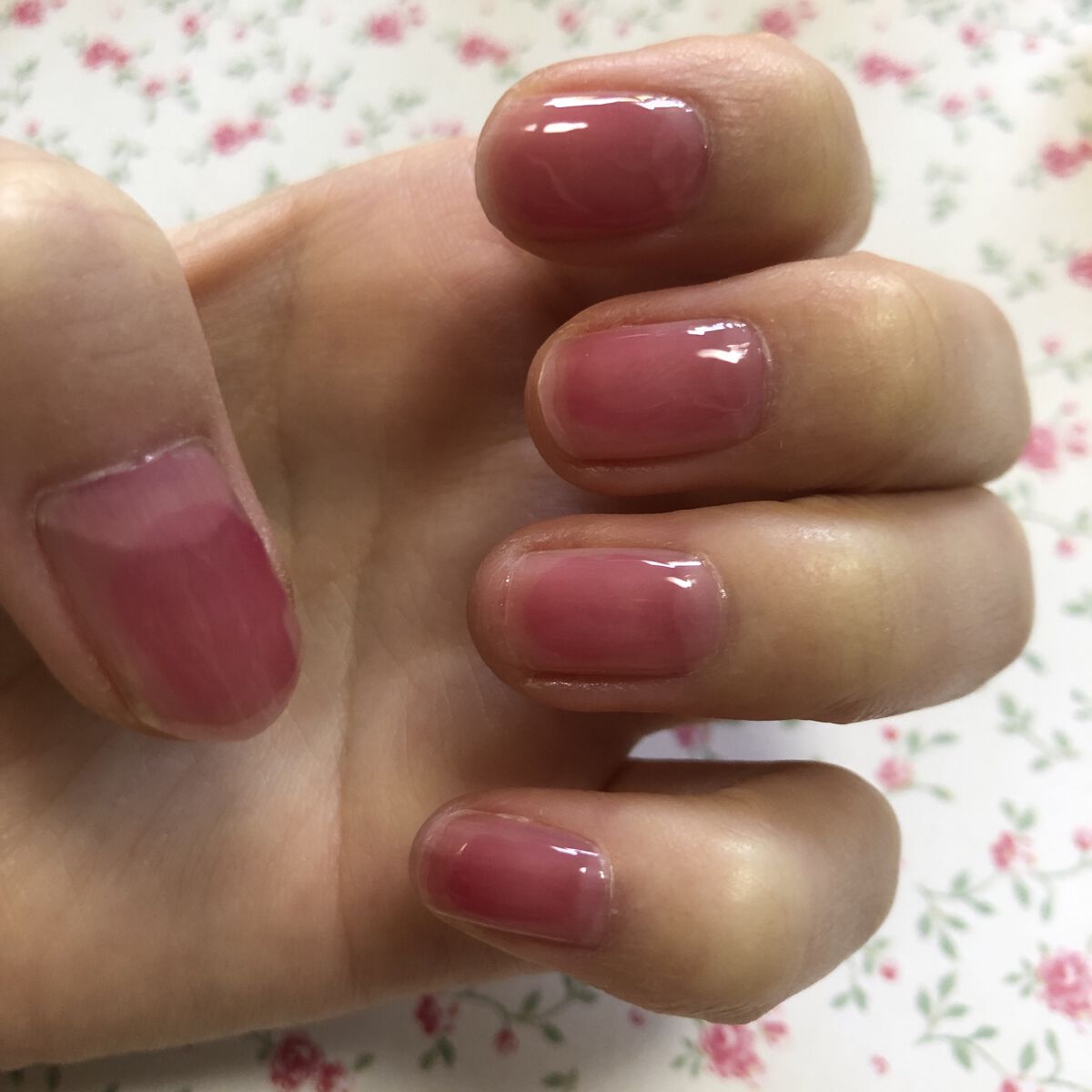 ネイル エナメル 115 透明ピンク/ちふれ/マニキュアを使ったクチコミ（2枚目）