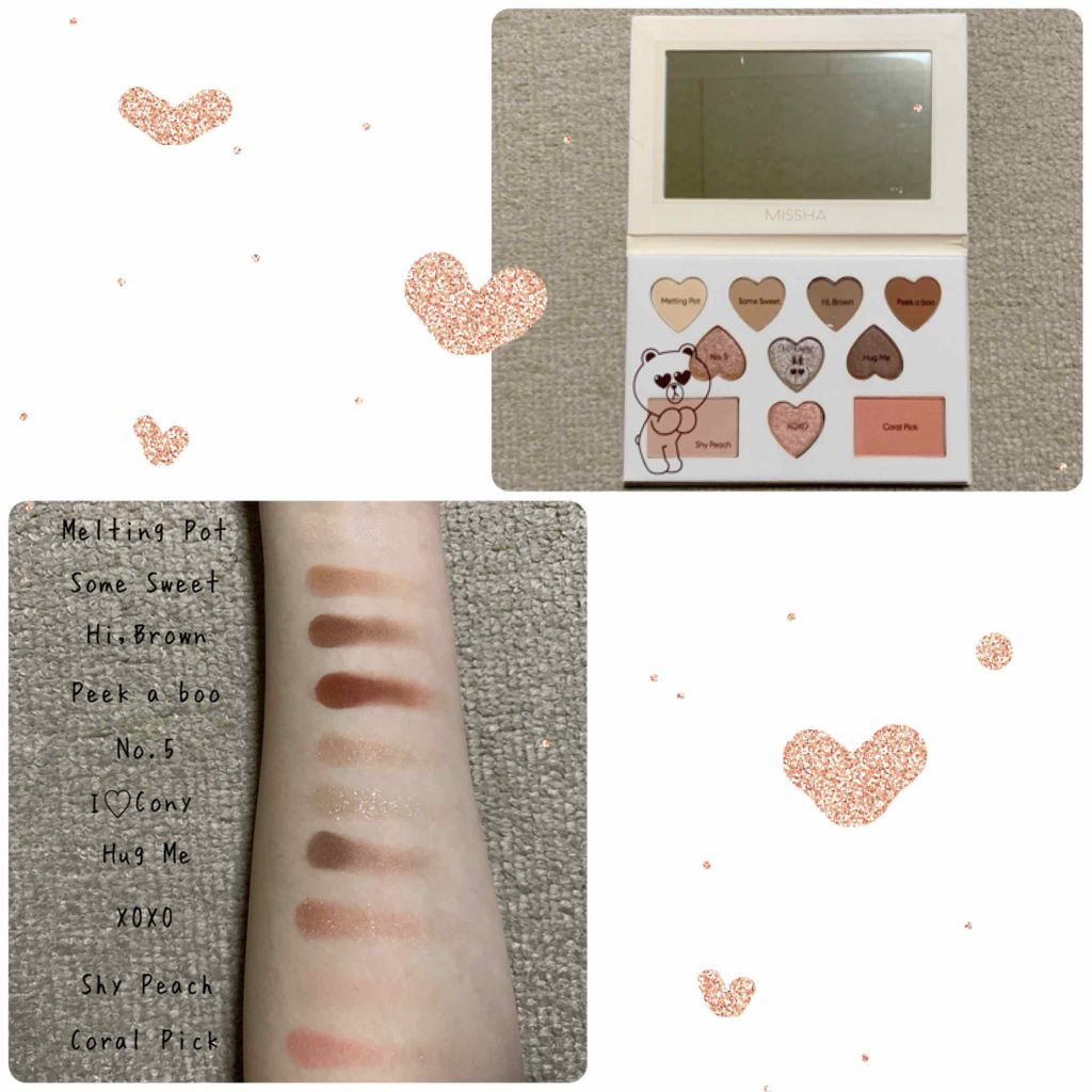 カラーフィルターシャドウパレット(ラインフレンズエディション)/MISSHA/アイシャドウパレットを使ったクチコミ（3枚目）