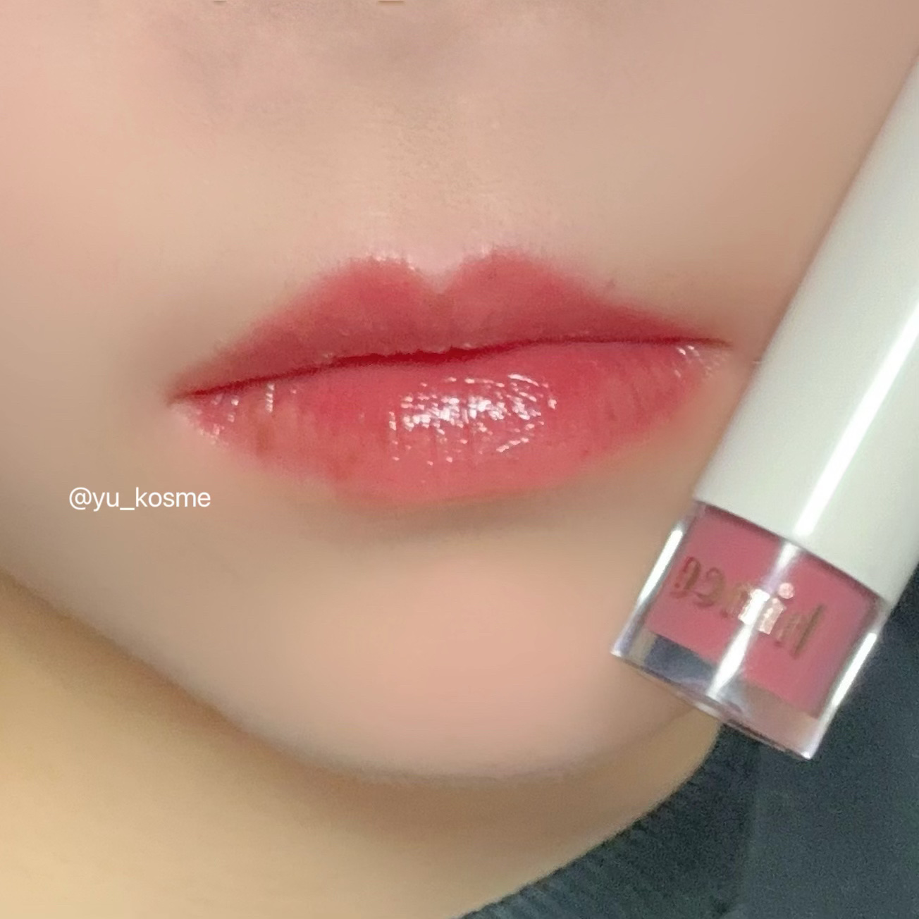 ムードインハンサーウォーターリキッドグロウ/hince/口紅を使ったクチコミ（3枚目）