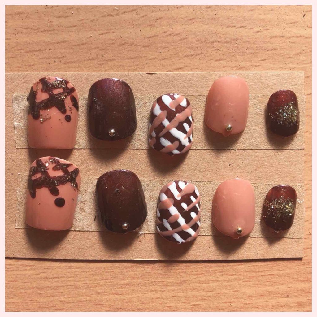 #チョコネイルのネイルデザイン