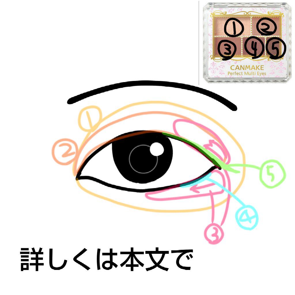 パーフェクトマルチアイズ/キャンメイク/アイシャドウパレットを使ったクチコミ（2枚目）