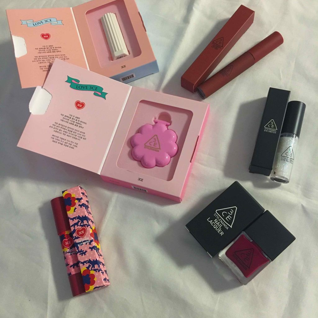 Ria on LIPS 「やっと届いた3CE..!🤩正直買いすぎた感否めないけど全部かわ..」(1枚目)