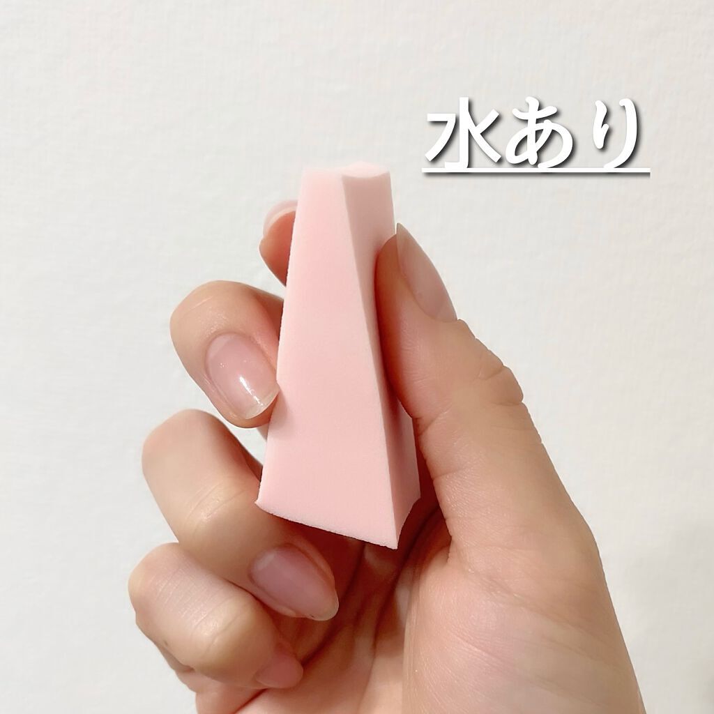 メイクアップスポンジ(バリューパック ウェッジ型 30個)/DAISO/パフ・スポンジを使ったクチコミ（3枚目）