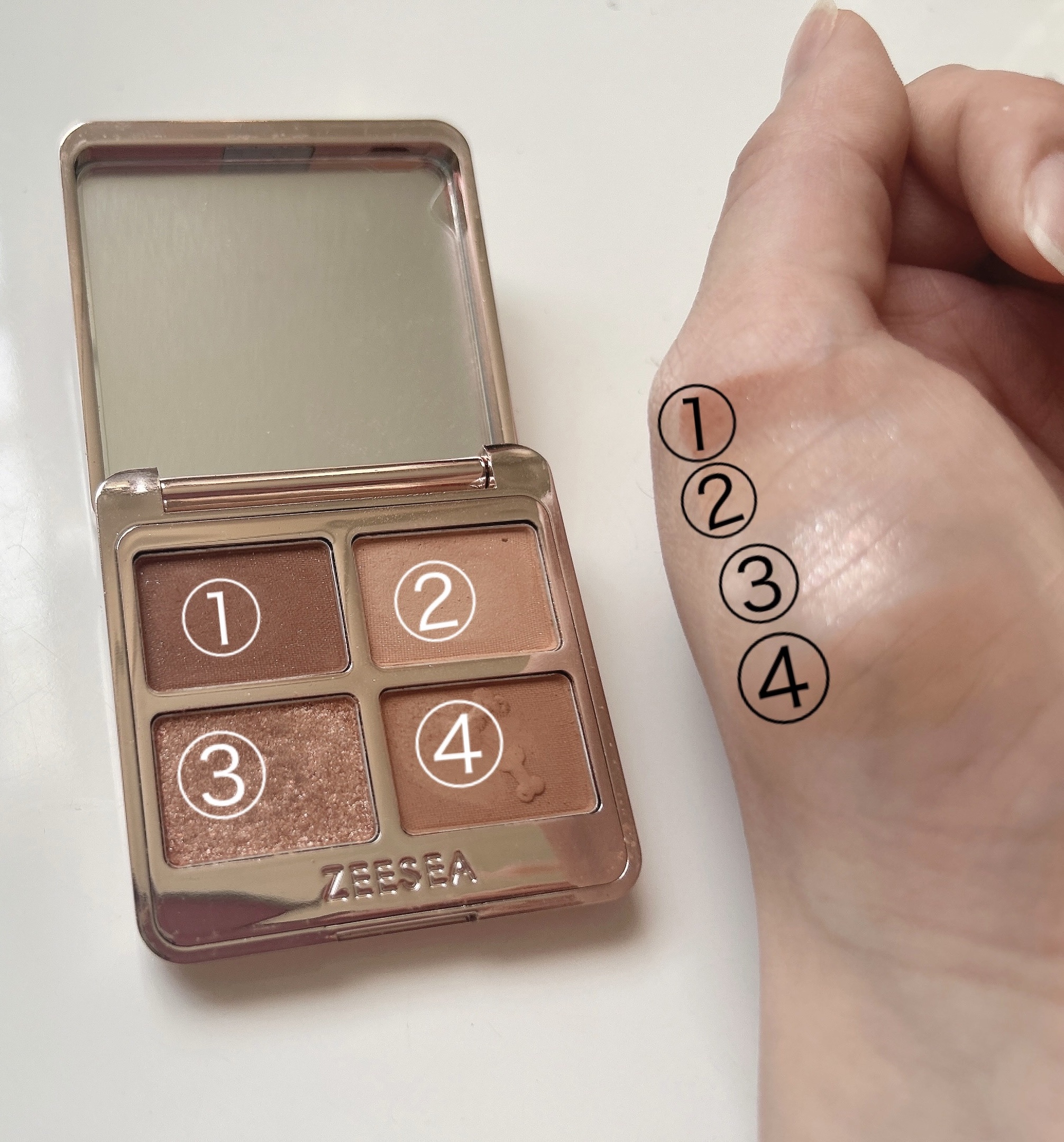 アニマルアイシャドウ(4シェード)/ZEESEA/アイシャドウパレットを使ったクチコミ（2枚目）