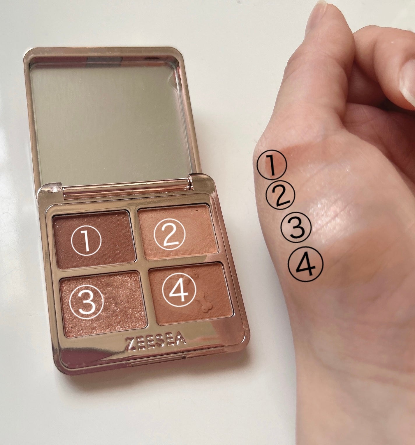 アニマルアイシャドウ(4シェード)/ZEESEA/アイシャドウパレットを使ったクチコミ(2枚目)
