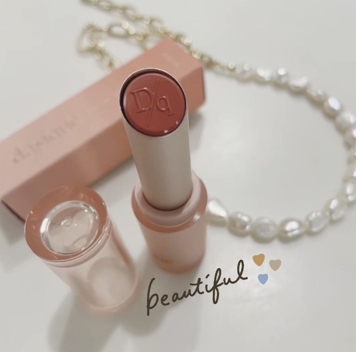 ムードグロウリップスティック/dasique/口紅を使ったクチコミ（3枚目）