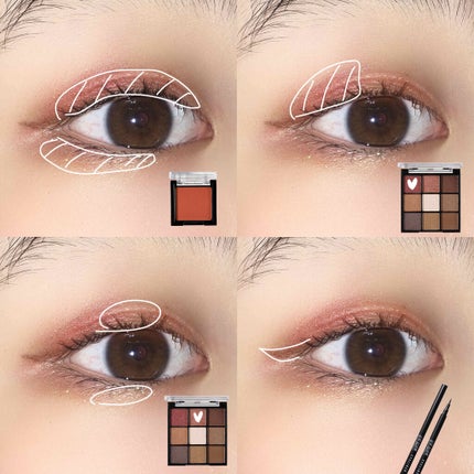 UR GLAM BLOOMING EYE COLOR PALETTE/U R GLAM/アイシャドウパレットを使ったクチコミ(2枚目)