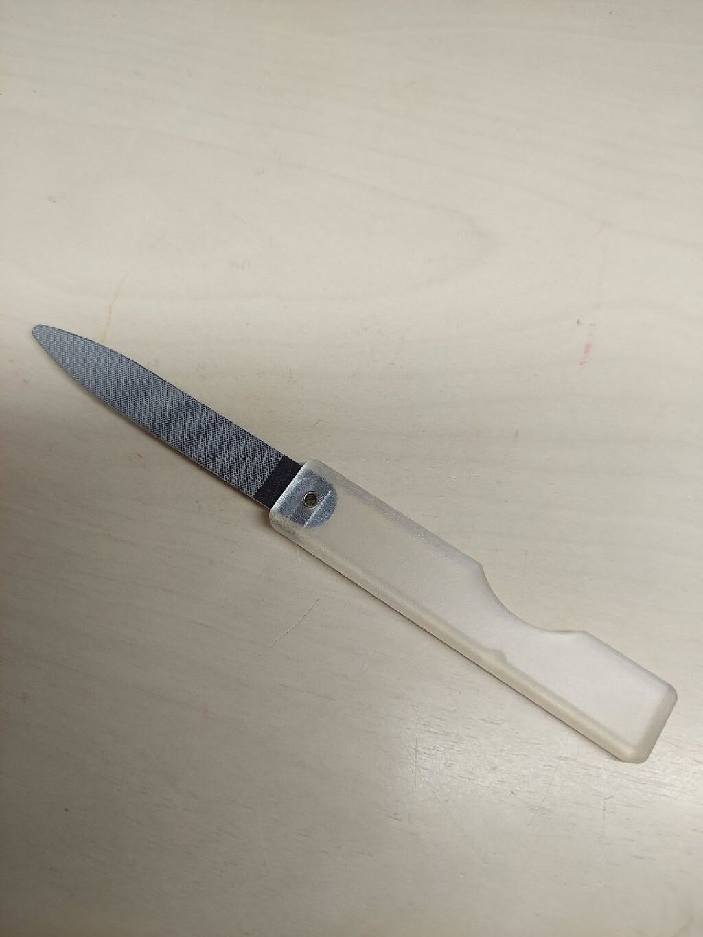 ステンレス折りたたみ爪やすり/無印良品/ネイル用品を使ったクチコミ(2枚目)