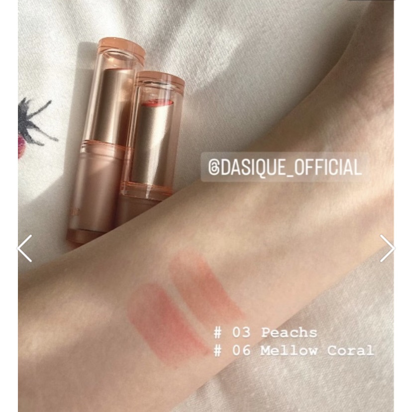 ムードグロウリップスティック 03 ピーチズ/dasique/口紅を使ったクチコミ（1枚目）