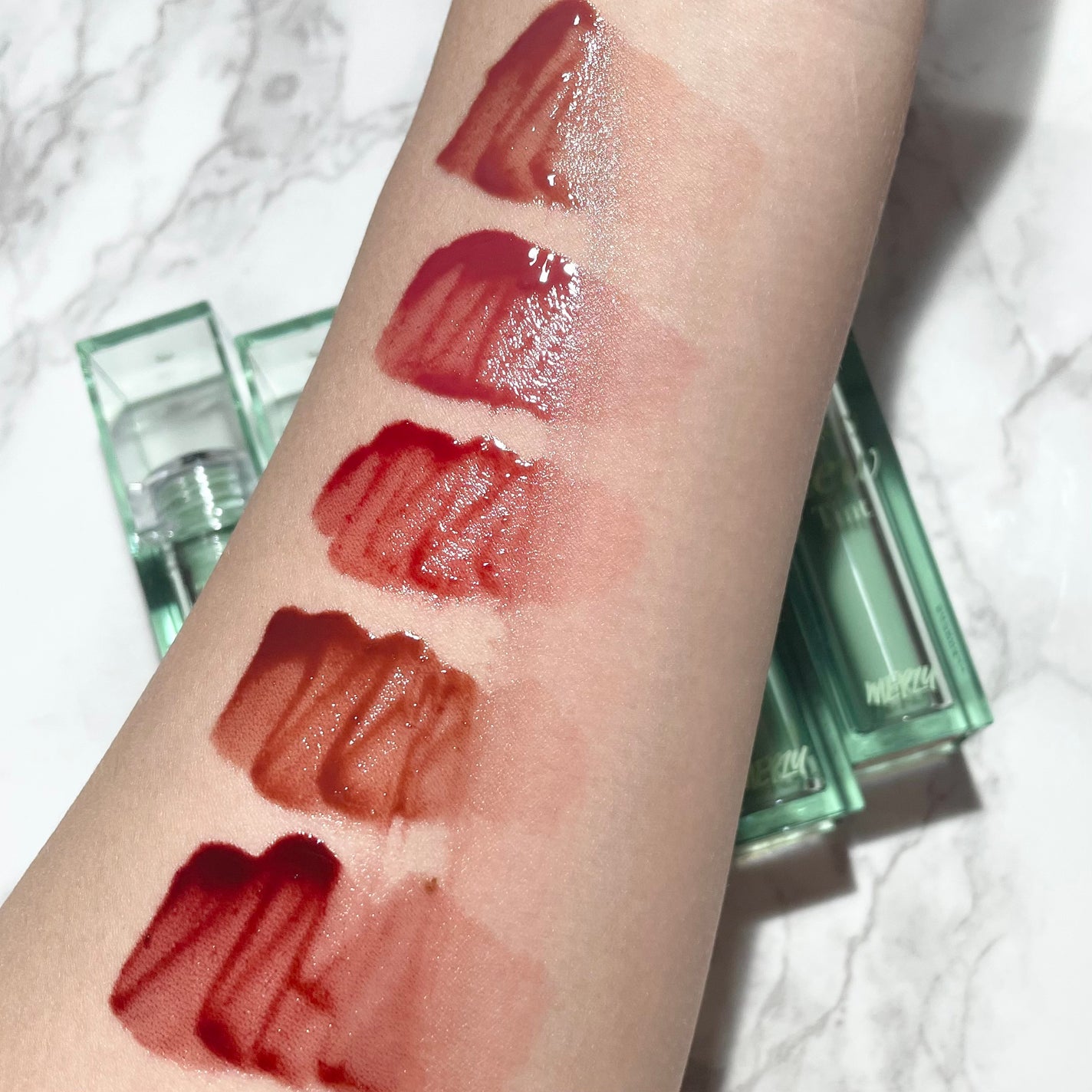 ザ ウォータリーデューティント/MERZY/リップティントを使ったクチコミ(9枚目)