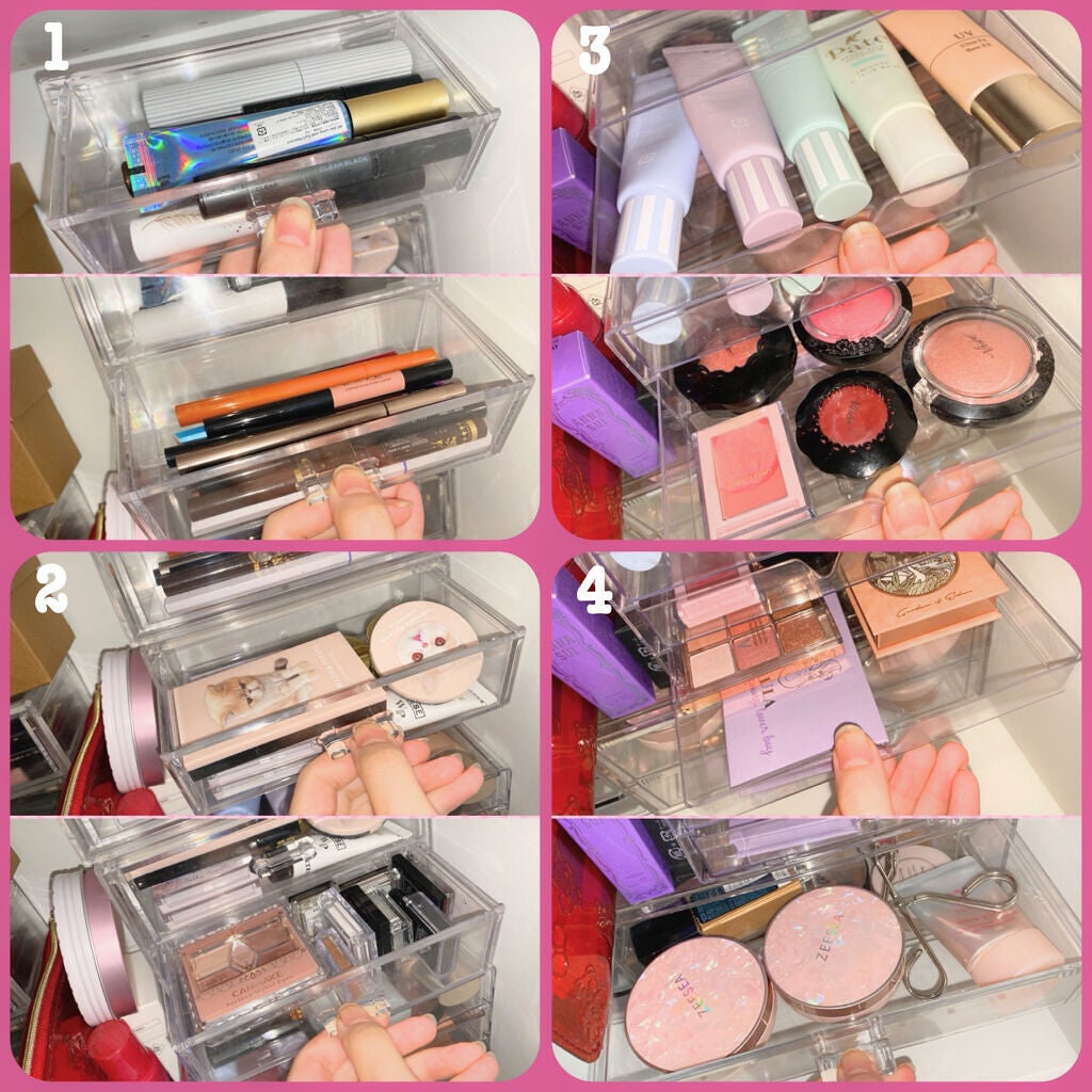 3段式クリアーケース/DAISO/その他化粧小物を使ったクチコミ(3枚目)
