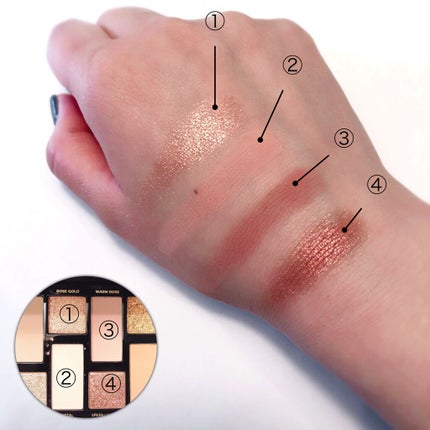 ボーン ディス ウェイ ザ ナチュラル ヌード アイシャドウ パレット/Too Faced/アイシャドウパレットを使ったクチコミ(4枚目)