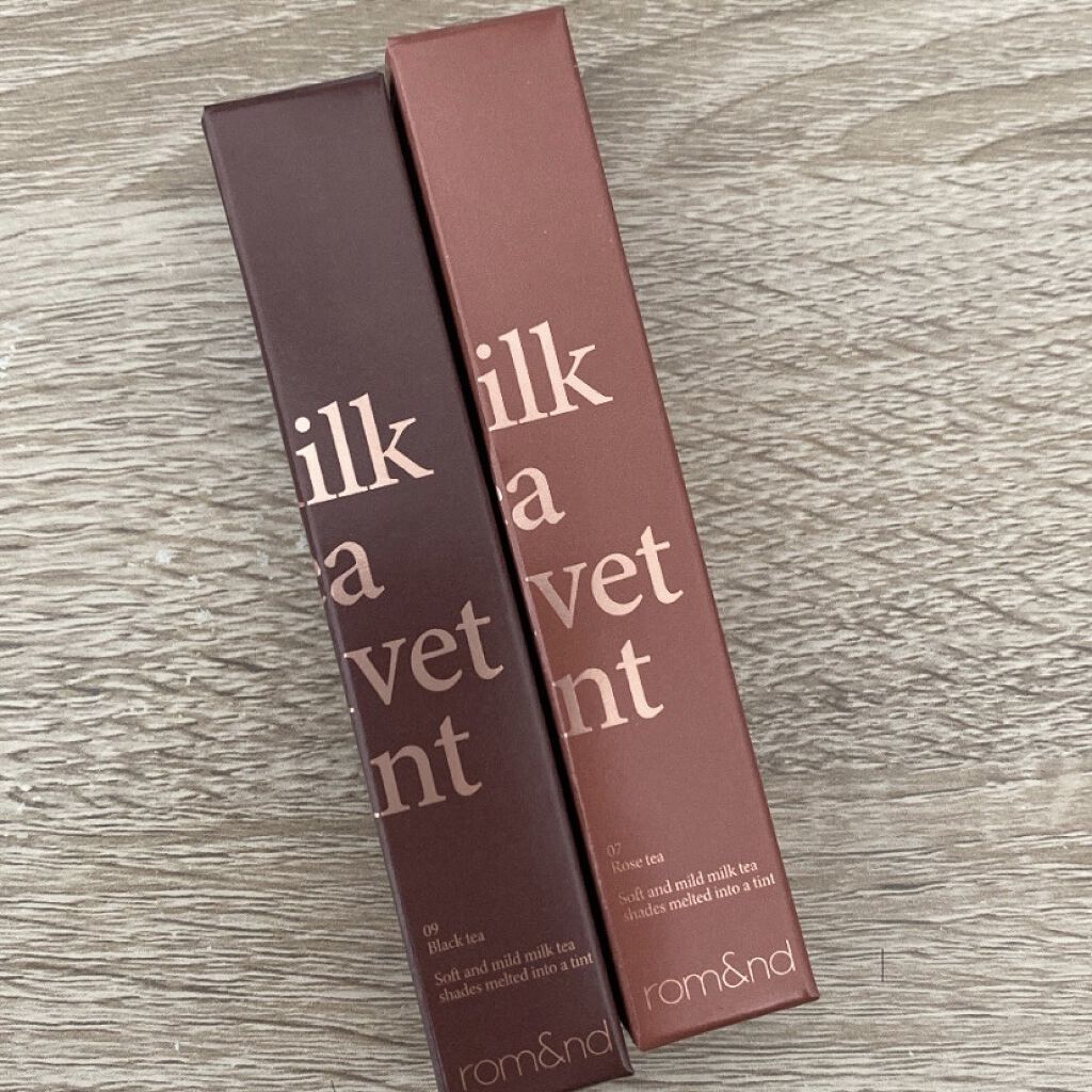 ミルクティーベルベットティント/rom&nd/リップティントを使ったクチコミ（2枚目）