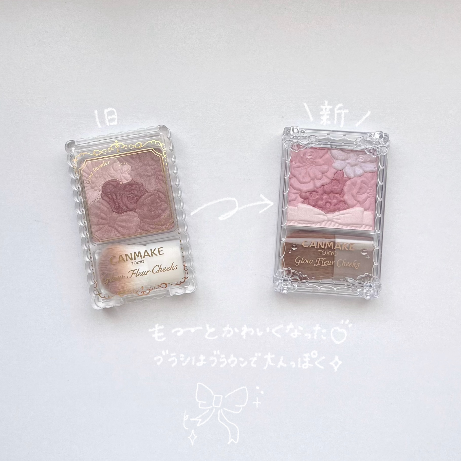 グロウフルールチークス/キャンメイク/パウダーチークを使ったクチコミ（2枚目）