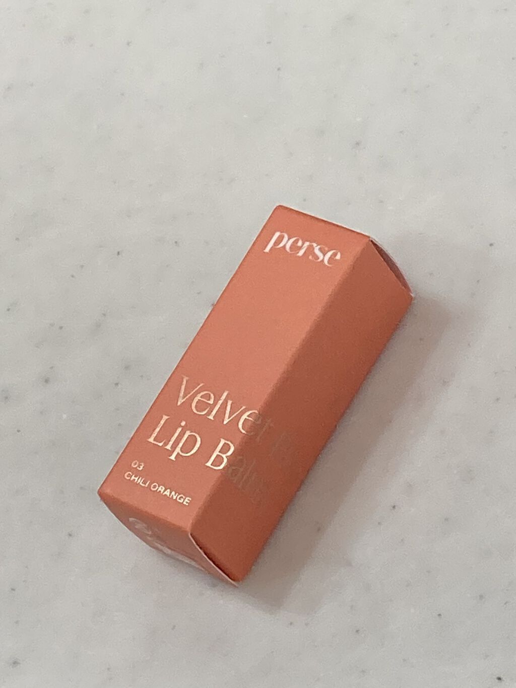 ベルベットフィックスリップバーム 03 CHILI ORANGE/perse/リップバームを使ったクチコミ（1枚目）