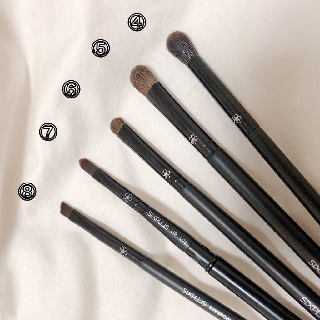 ブラックメイクブラシ8本セット-Dawnシリーズ/SIXPLUS/メイクブラシを使ったクチコミ(3枚目)