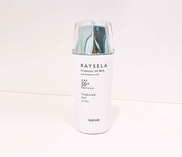 NOEVIR　RAYSELA Protector UV Milk
日やけ止め　身体*お顔用
SPF50+ PA ++++

サラっとした塗り心地で，ベタつきも少ないです．

日焼け止めが苦手ですが
これ