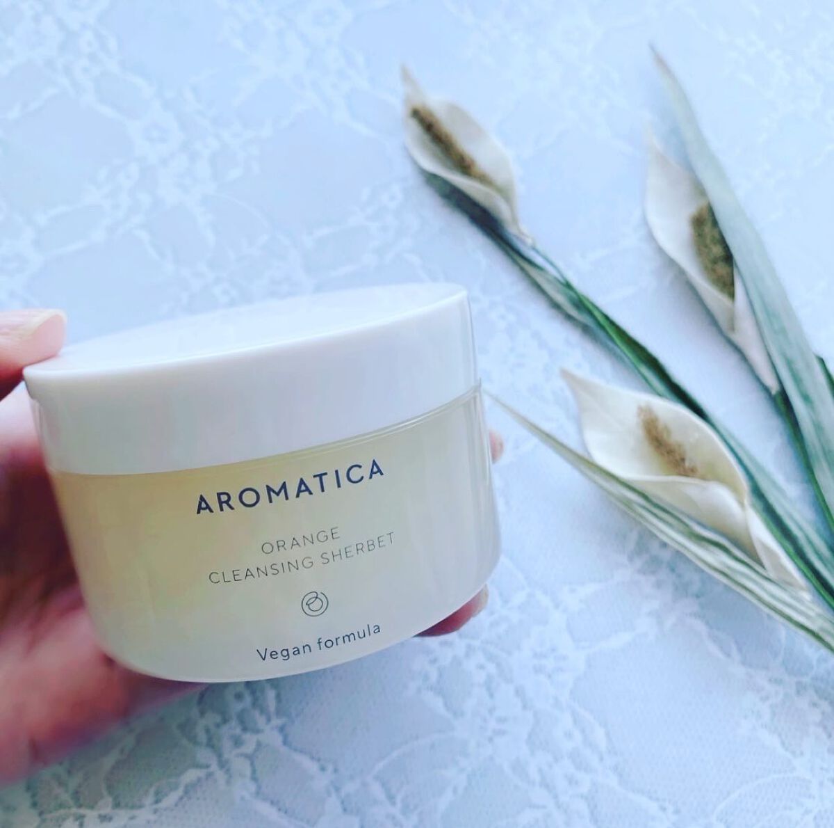 オレンジクレンジングシャーベット/AROMATICA/クレンジングバームを使ったクチコミ（1枚目）