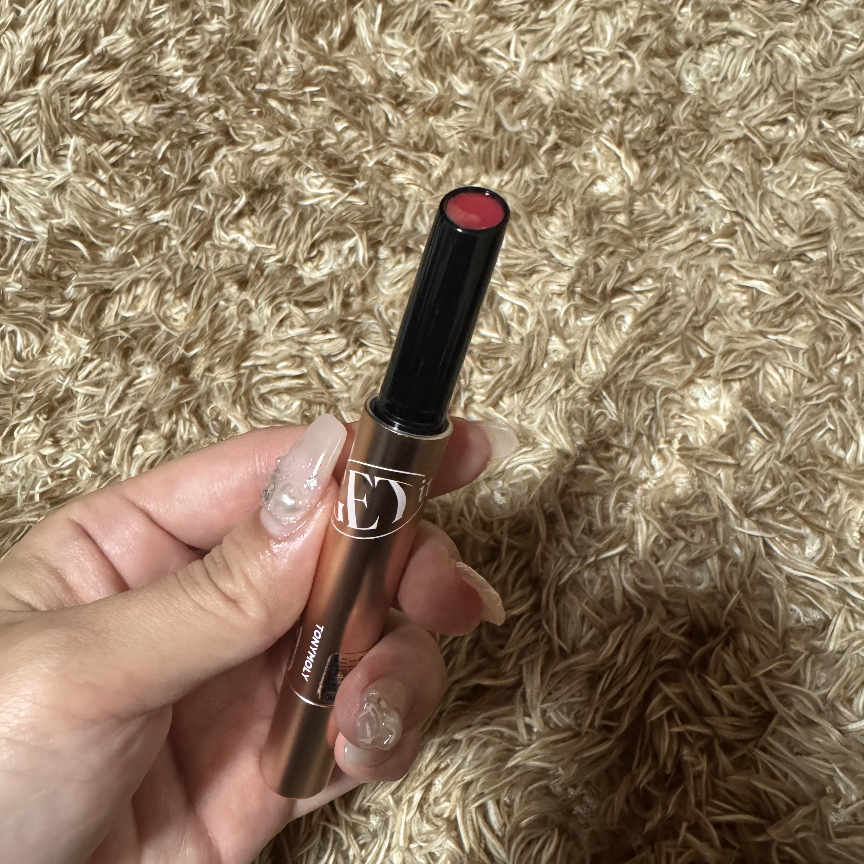 ゲットイットティントグレーズバーム 03 ピンクシュガー/TONYMOLY/リップティントを使ったクチコミ（2枚目）