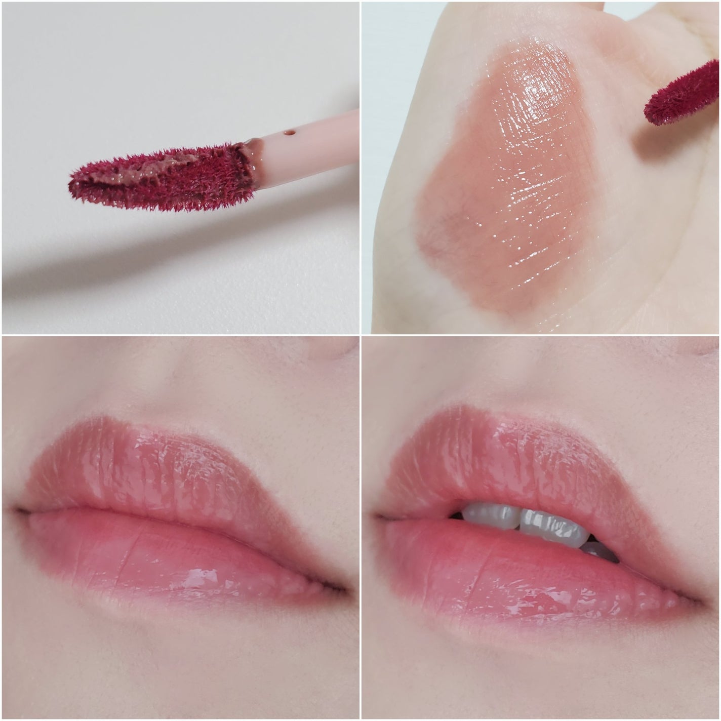 グラッシーボムティント/&nd by rom&nd/リップティントを使ったクチコミ(2枚目)