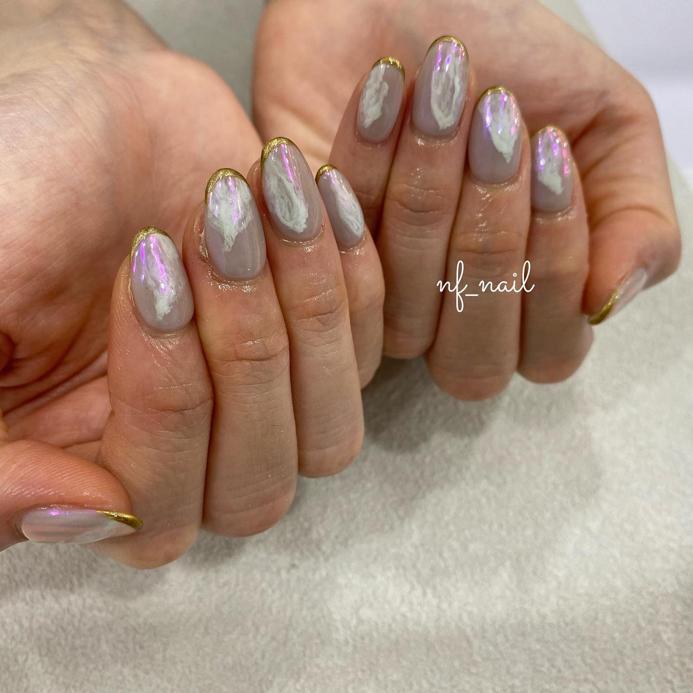 Natsumi◎nailist on LIPS 「nuance.aurorapurple💜.#ネイル#ネイルデ..」(1枚目)