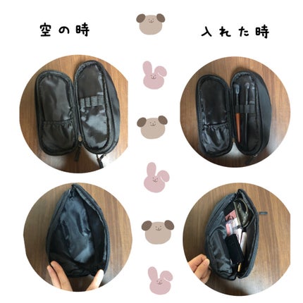 コスメポーチ(ブラシ収納付)/DAISO/その他を使ったクチコミ(4枚目)