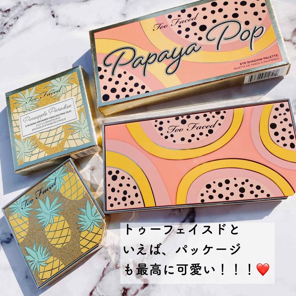 パパイヤ ポップ アイシャドウ パレット/Too Faced/アイシャドウパレットを使ったクチコミ（3枚目）