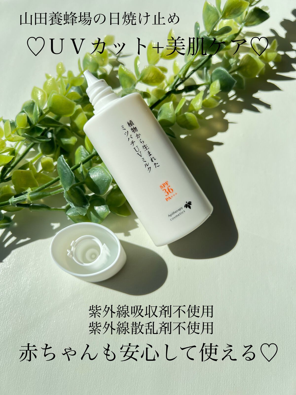 植物から生まれたミツバチUVミルク/アピセラピーコスメティクス/日焼け止めミルクを使ったクチコミ（2枚目）