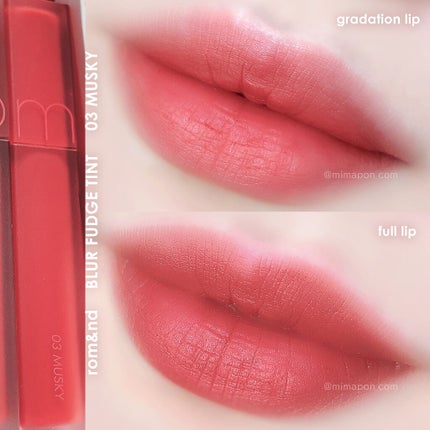 rom&nd ブラーファッジティント/rom&nd/リップティントを使ったクチコミ(3枚目)